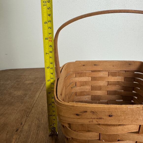 Longaberger 1988 Handmade Square Gathering Holiday Basket with fixed handle‎ - Picture 9 of 9